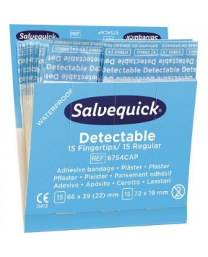 Salvequick Pflaster 6754CAP detektierbar blau 30 St./Pack.