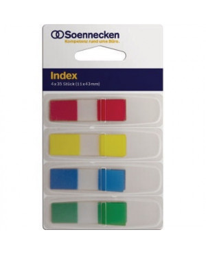 Soennecken Haftstreifen Index Mini 5824 11x43mm 35Bl. 4 St./Pack.