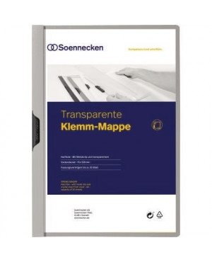 Soennecken Klemmmappe 3319 DIN A4 bis 30Blatt PVC grau