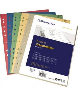 Soennecken Trennblätter 1498 DIN A4 230g f. sortiert 50 St./Pack