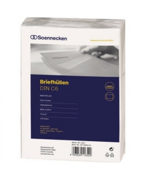 Soennecken Briefhülle 1321 C6 75g oF sk hf weiß 100 St./Pack.