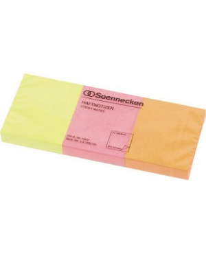 Soennecken Haftnotiz 5837 50x40mm neonfarben 3x100Blatt 3 St./Pack.