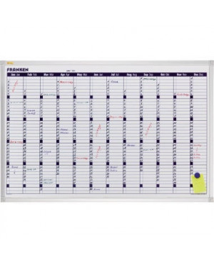 Franken Jahresplantafel X-tra Line VO-12 90x60cm 12Monate weiß