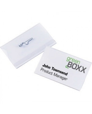 DURABLE Namensschild 800419 90x54mm Kunststoff tr 50 St./Pack.