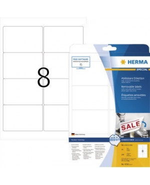 HERMA Etikett Movables 4350 96x63,5mm weiß 200 St./Pack.