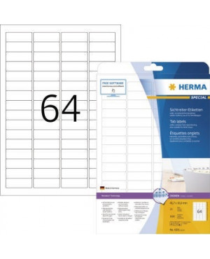 HERMA Sichtreiteretikett 4201 45,7x16,9mm sk weiß 1.600 St./Pack.