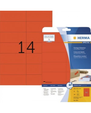 HERMA Etikett SuperPrint 5059 105x42,3mm rot 280 St./Pack.