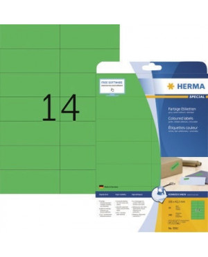 HERMA Etikett SuperPrint 5061 105x42,3mm grün 280 St./Pack.