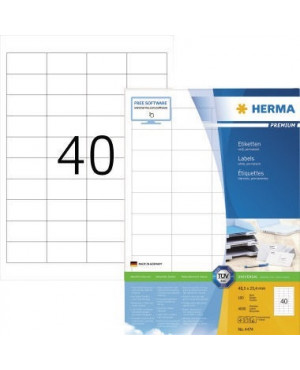 HERMA Etikett PREMIUM 4474 48,5x25,4mm weiß 4.000 St./Pack.