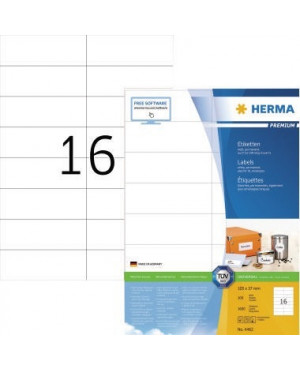 HERMA Etikett PREMIUM 4462 105x37mm weiß 1.600 St./Pack.