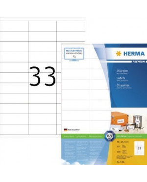 HERMA Etikett PREMIUM 4455 70x25,4mm weiß 3.300 St./Pack.