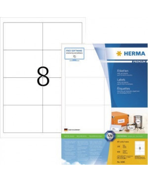 HERMA Etikett PREMIUM 4280 97x67,7mm weiß 800 St./Pack.
