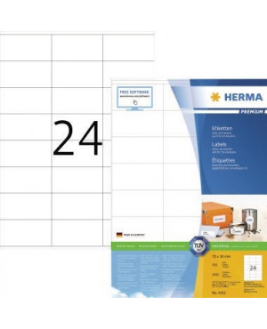 HERMA Etikett PREMIUM 4453 70x36mm weiß 2.400 St./Pack.