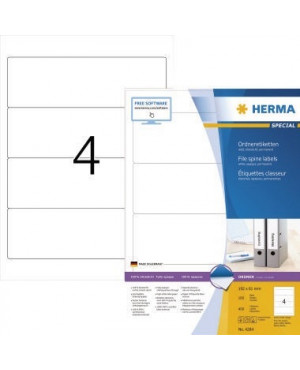 HERMA Ordneretikett 4284 kurz/breit sk weiß 400 St./Pack.