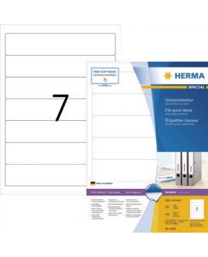 HERMA Ordneretikett 4283 kurz/schmal sk weiß 700 St./Pack.