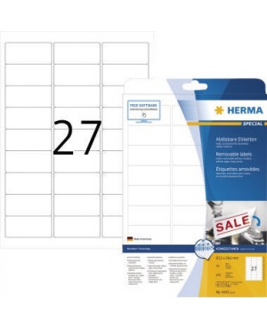 HERMA Etikett 4347 63,5x29,6mm weiß 675 St./Pack.