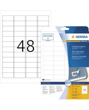 HERMA Etikett 4346 45,7x21,2mm weiß 1.200 St./Pack.