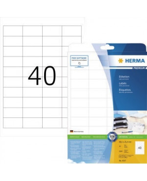 HERMA Etikett PREMIUM 4357 48,5x25,4mm sk weiß 1.000 St./Pack.