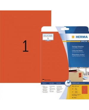 HERMA Etikett SPECIAL 4422 210x297mm rot 20 St./Pack.
