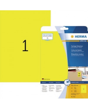 HERMA Etikett SPECIAL 4421 210x297mm gelb 20 St./Pack.