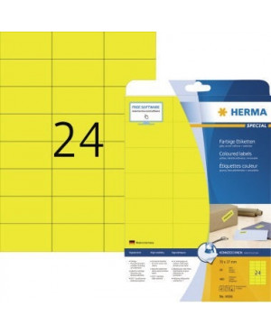 HERMA Etikett SPECIAL 4466 70x37mm gelb 480 St./Pack.