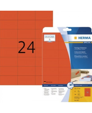 HERMA Etikett SPECIAL 4467 70x37mm rot 480 St./Pack.