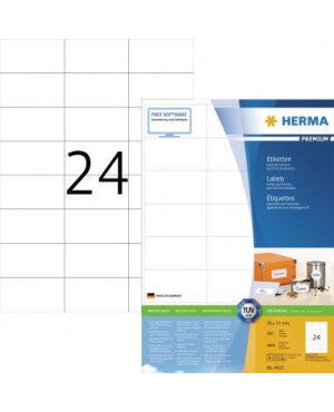 HERMA Etikett PREMIUM 4615 70x37mm weiß 4.800 St./Pack.