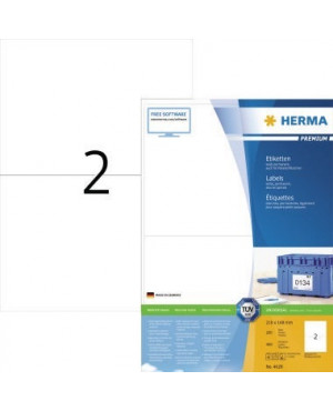 HERMA Etikett PREMIUM 4628 210x148mm weiß 400 St./Pack.