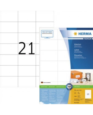 HERMA Etikett PREMIUM 4616 70x42,3mm weiß 4.200 St./Pack.