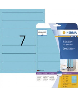HERMA Ordneretikett 5093 kurz/schmal sk blau 140 St./Pack.