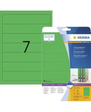HERMA Ordneretikett 5094 kurz/schmal sk grün 140 St./Pack.