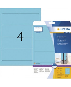 HERMA Ordneretikett 5098 192x61mm sk blau 80 St./Pack.