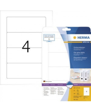 HERMA Ordneretiketten 5121 DIN A4 157x61mm weiß 100 St./Pack