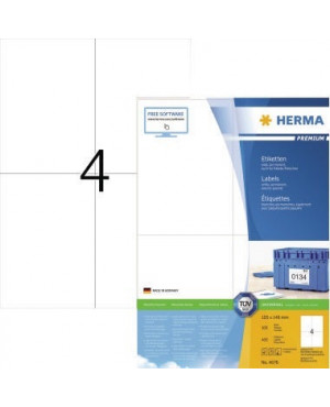 HERMA Etikett PREMIUM 4676 105x148mm weiß 400 St./Pack.