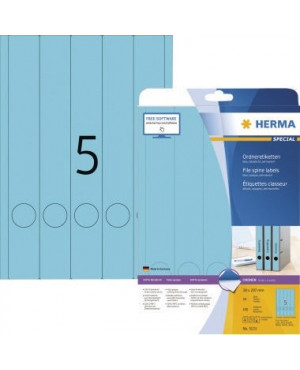HERMA Ordneretiketten 5133 DIN A4 38x297mm blau 100 St./Pack
