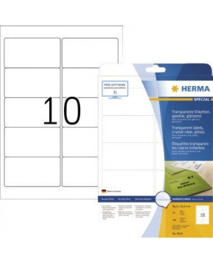 HERMA Folienetikett 8018 96x50,8mm tr 250 St./Pack.