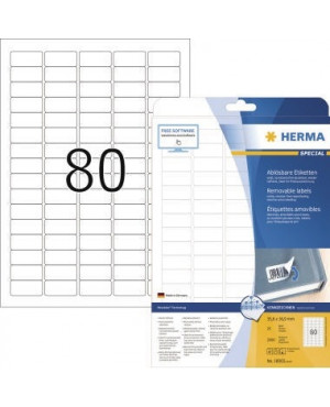 HERMA Haftetikett 10003 35,6x16,9mm weiß 2.000 St./Pack.