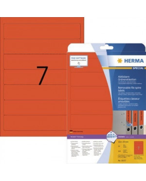 HERMA Ordneretikett Special 10157 192x38mm sk rot 140 St./Pack.