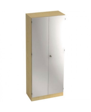 Hammerbacher Flügeltürenschrank V6100/3/S/SG 5OH ahorn/silber