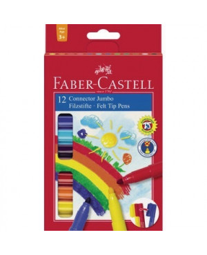 Faber-Castell Fasermaler CONNECTOR Pens Jumbo 155212 12 St./Pack.