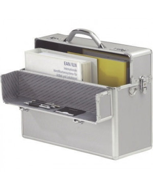 ALUMAXX Pilotenkoffer ALPHA 45100 Zahlenschloss 48x37,5x20cm silber