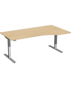 Geramöbel Elektro-Hubtisch rechts S-08A1811-BS 180x100x68cm bu/si