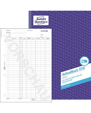 Avery Zweckform Aufmaßbuch 1318 DIN A4 100Blatt