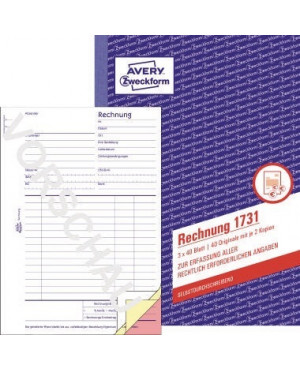Avery Zweckform Rechnung 1731 DIN A5 3x40Blatt