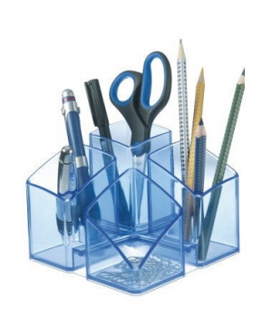 HAN Schreibtischköcher SCALA 17450-26 4Fächer transparent blau