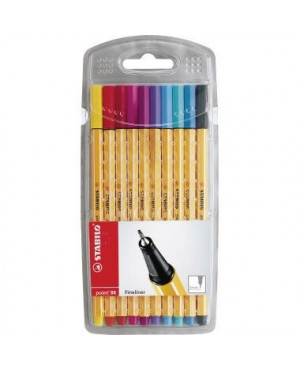 STABILO Fineliner point 88 8810-1 0,4mm farbig sortiert 10 St./Pack.