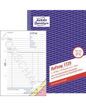 Avery Zweckform Auftragsformular 1725 DIN A5 2x40Blatt