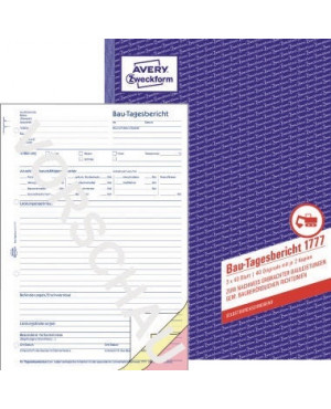 Avery Zweckform Bautagesbericht 1777 DIN A4 3x40Blatt