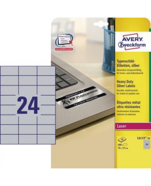 Avery Zweckform Etikett L6133-20 70x37mm si 480 St./Pack.
