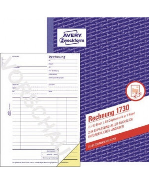 Avery Zweckform Rechnung 1730 DIN A5 2x40Blatt